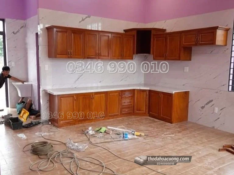 Bếp Đá Marble Trắng Polaris