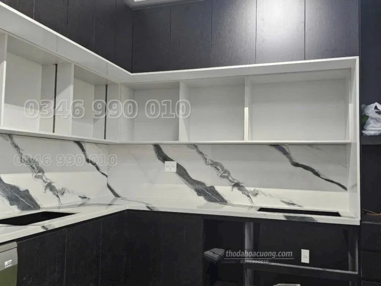 Bếp Đá Nung Kết Khổ Lớn Panda White cao cấp